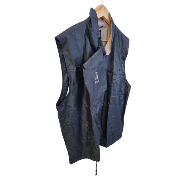 Vintage Cerruti Image Men's Full Zip Vest With Pouch Blue Drawstring Size Large* - Picture 3 of 17